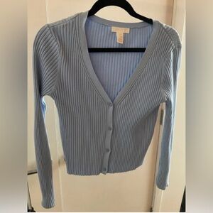 H&M light blue cardigan